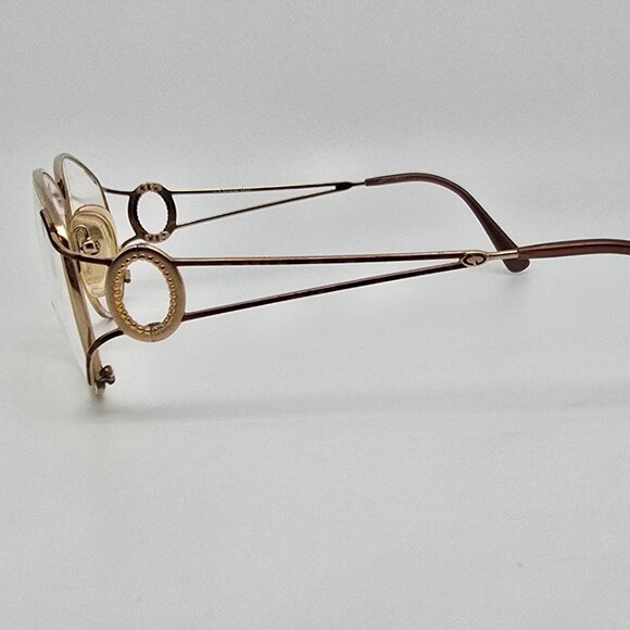 Christian Dior 2857 41 Gold Tortoise Oval Eyeglasses Frame Italy 56-16-130 main image 13